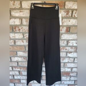 Kiragrace NWT Black Ponte Knit High Waist Wide Leg Pull-On Pants S Travel Career